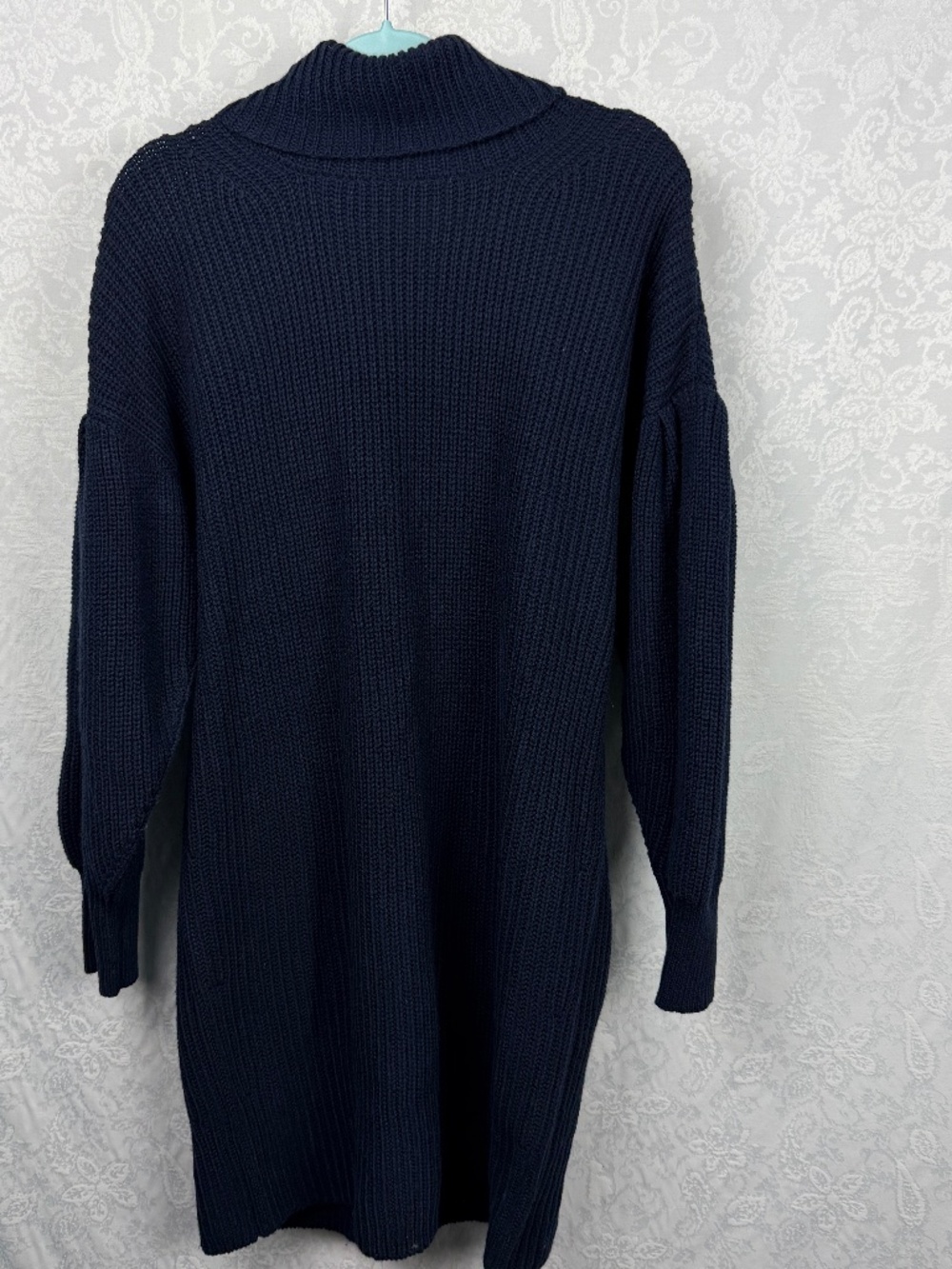 Free Assembly XL Navy Chunky Knit Sweater Cardigan Long Sleeve
